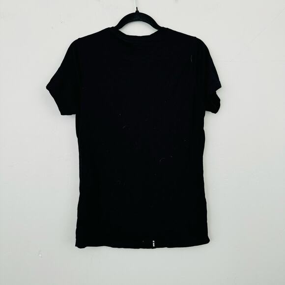 Lé Bent Black Short Sleeve Logo T Shirt Women’s Size L - Picture 7 of 8